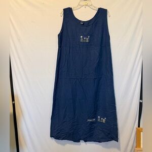 J Gee Women’s S Linen Embroidered Dress Size XL Cruise